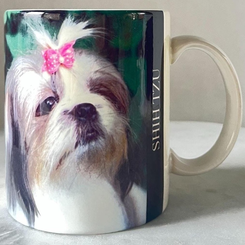 1994 Legend of the Shih Tzu Ceramic Mug Dog Image by Barbara Augello Thailand